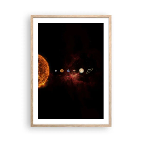 Poster in einem Rahmen aus heller Eiche - Unsere Nachbarschaft - 50x70 cm