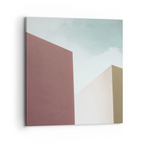 Bild auf Leinwand - Leinwandbild - Geometrie des sonnigen Sommers - 70x70 cm