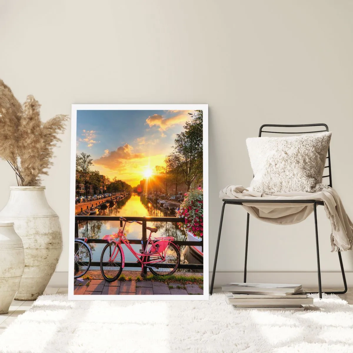 Poster - Frühlingsmorgen in Amsterdam - 70x100 cm
