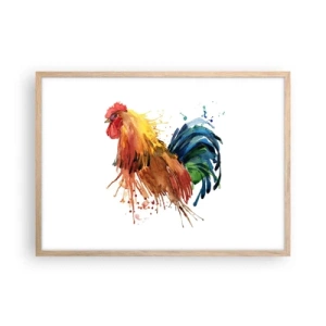 Poster in einem Rahmen aus heller Eiche - Königliches Gewand, königlicher Stolz - 70x50 cm