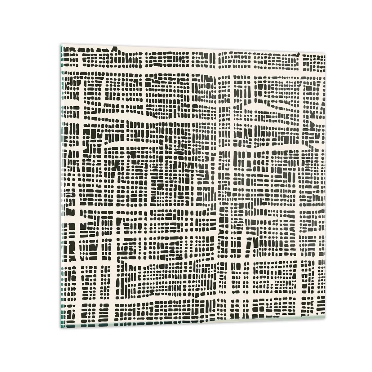 Glasbild - Bild auf glas - Gewebte Komposition - 70x70 cm