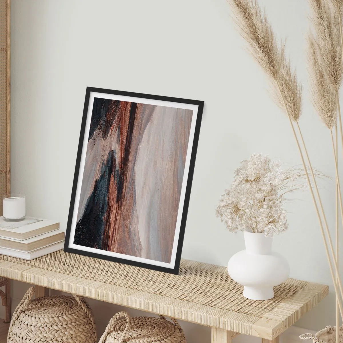 Poster in einem schwarzem Rahmen - Ruhiges Tal - 40x50 cm