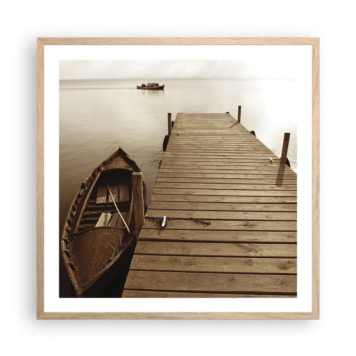 Poster in einem Rahmen aus heller Eiche - Großer Frieden - 60x60 cm
