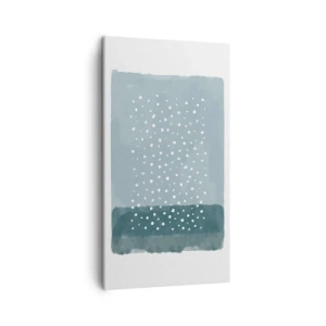 Bild auf Leinwand - Leinwandbild - Auf Blau gewachsen - 45x80 cm
