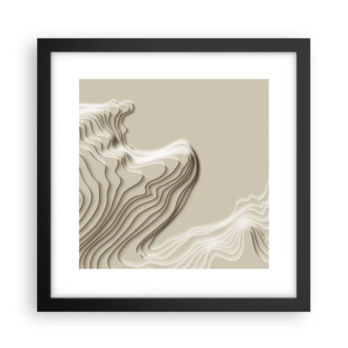 Poster in einem schwarzem Rahmen - Topographie der Kunst - 30x30 cm