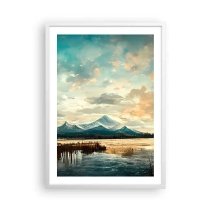 Poster in einem weißen Rahmen - Unter dem Schutz des Himmels - 50x70 cm