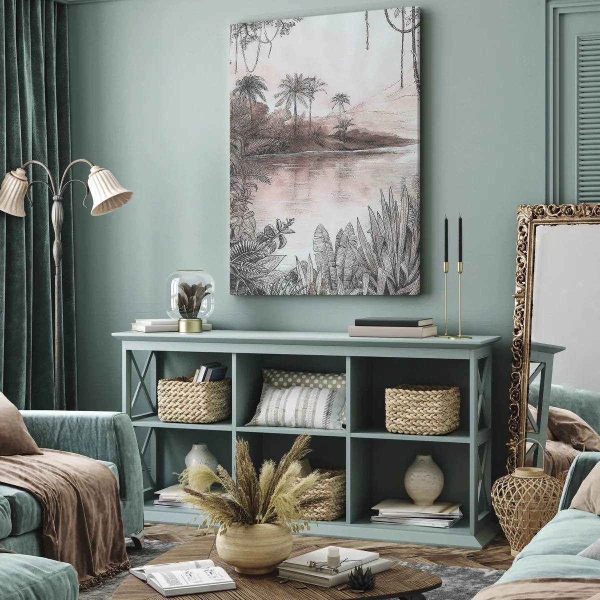 Bild auf Leinwand - Leinwandbild - Tagebuch eines Entdeckers aus dem 19. Jahrhundert - 80x120 cm