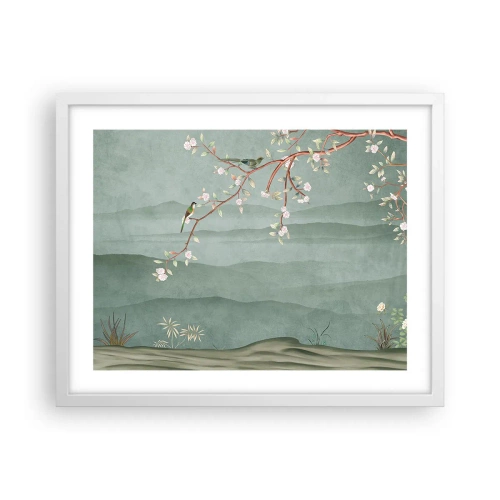 Poster in einem weißen Rahmen - Frühling, oh, du bist es - 50x40 cm