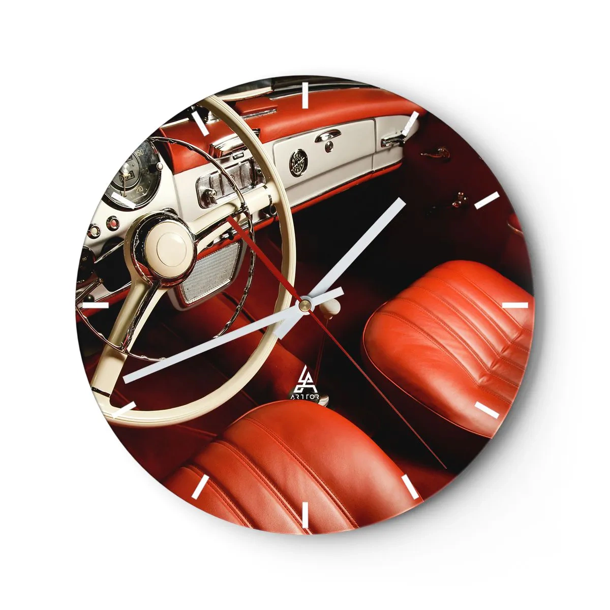 Wanduhr - Glasuhr - Luxus im Vintagestil - 40x40 cm