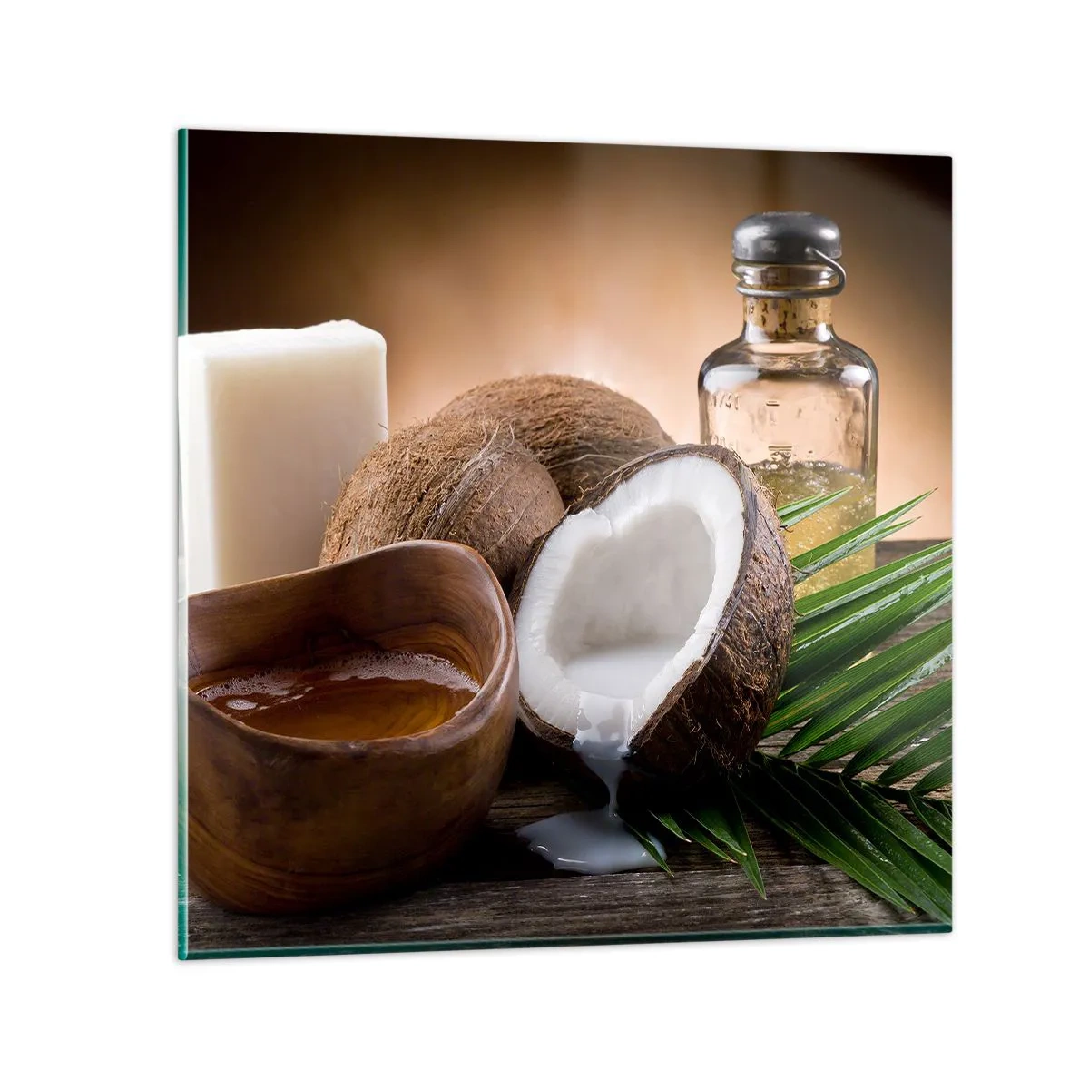 Glasbild - Bild auf glas - Gesundheit von tropischen Inseln - 50x50 cm