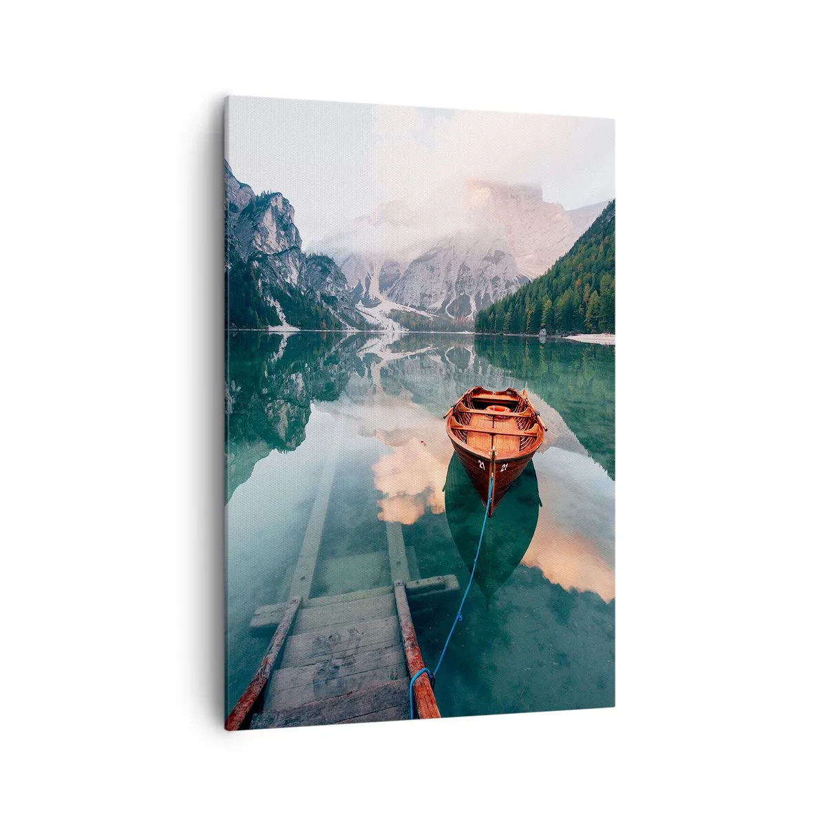 Bild auf Leinwand - Leinwandbild - Friedlicher Schlaf der Berge - 70x100 cm