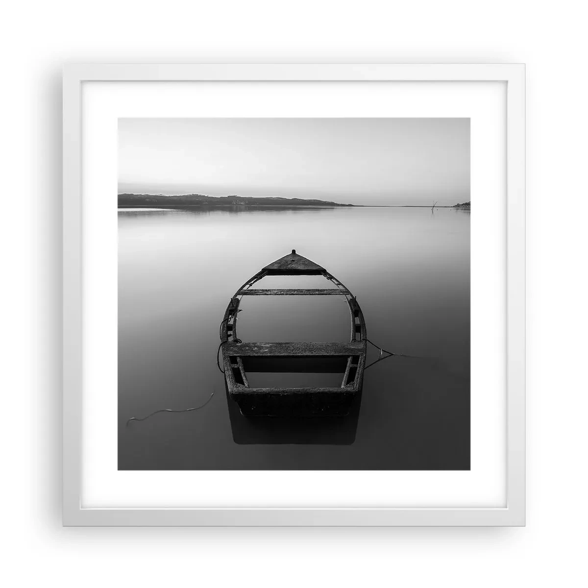 Poster in einem weißen Rahmen - Sehnsucht und Melancholie - 40x40 cm