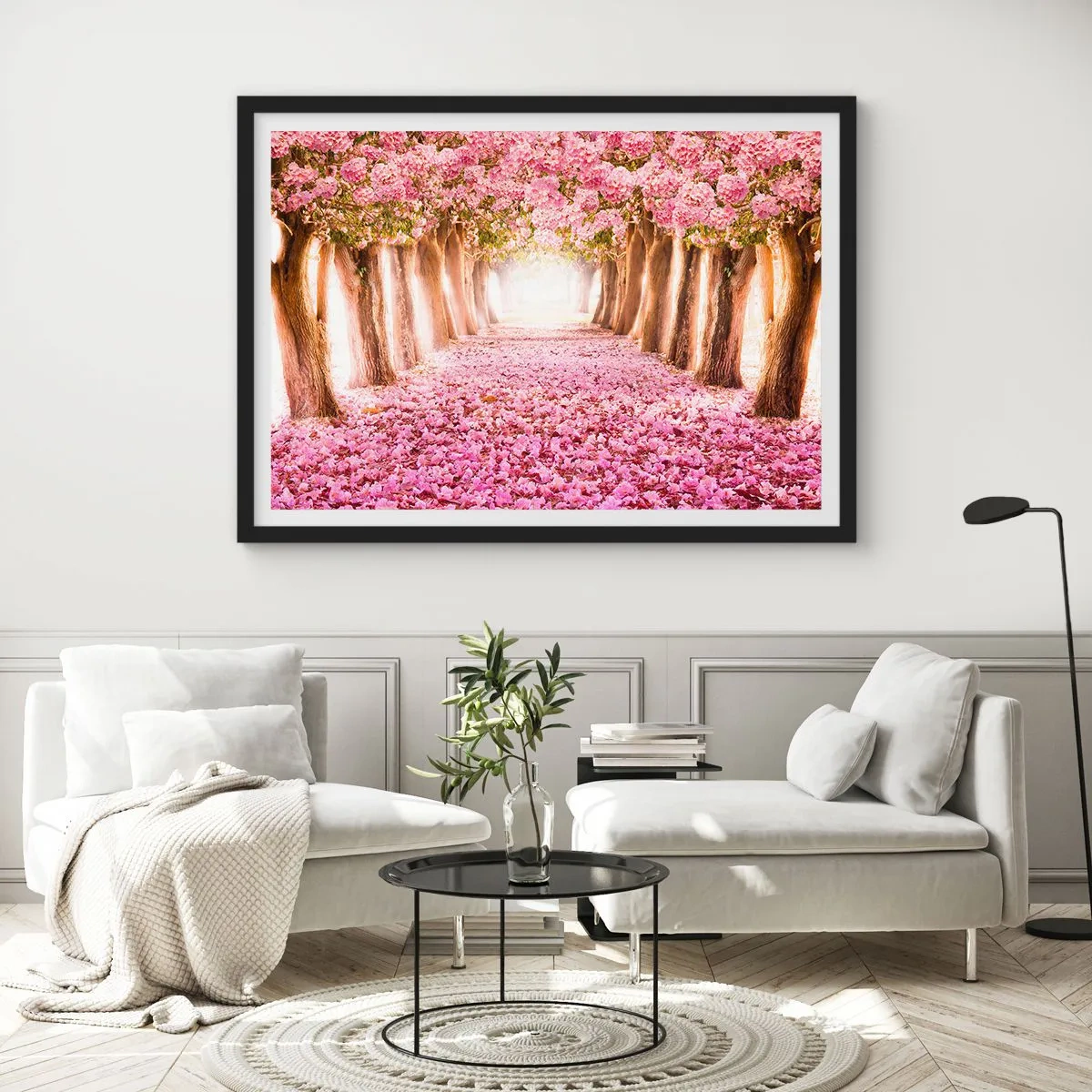 Poster in einem schwarzem Rahmen - Der Weg ins Paradies - 50x40 cm