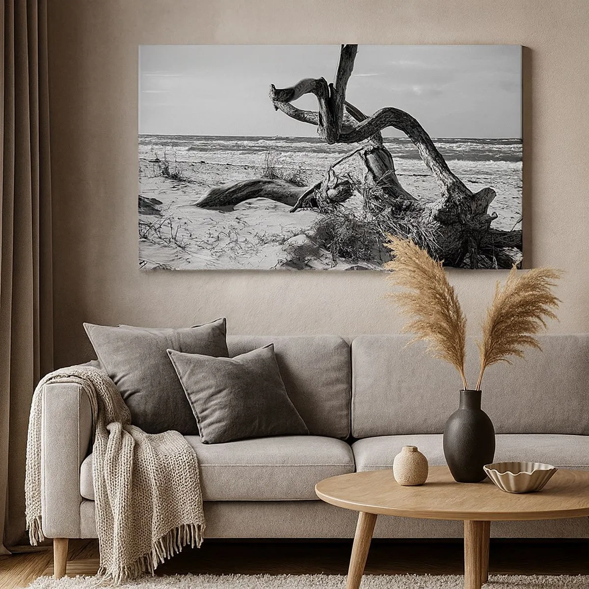 Bild auf Leinwand - Leinwandbild - Meeresskulptur - 100x40 cm