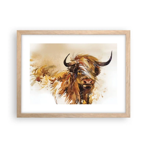 Poster in einem Rahmen aus heller Eiche - Stolz des Jägers - 40x30 cm