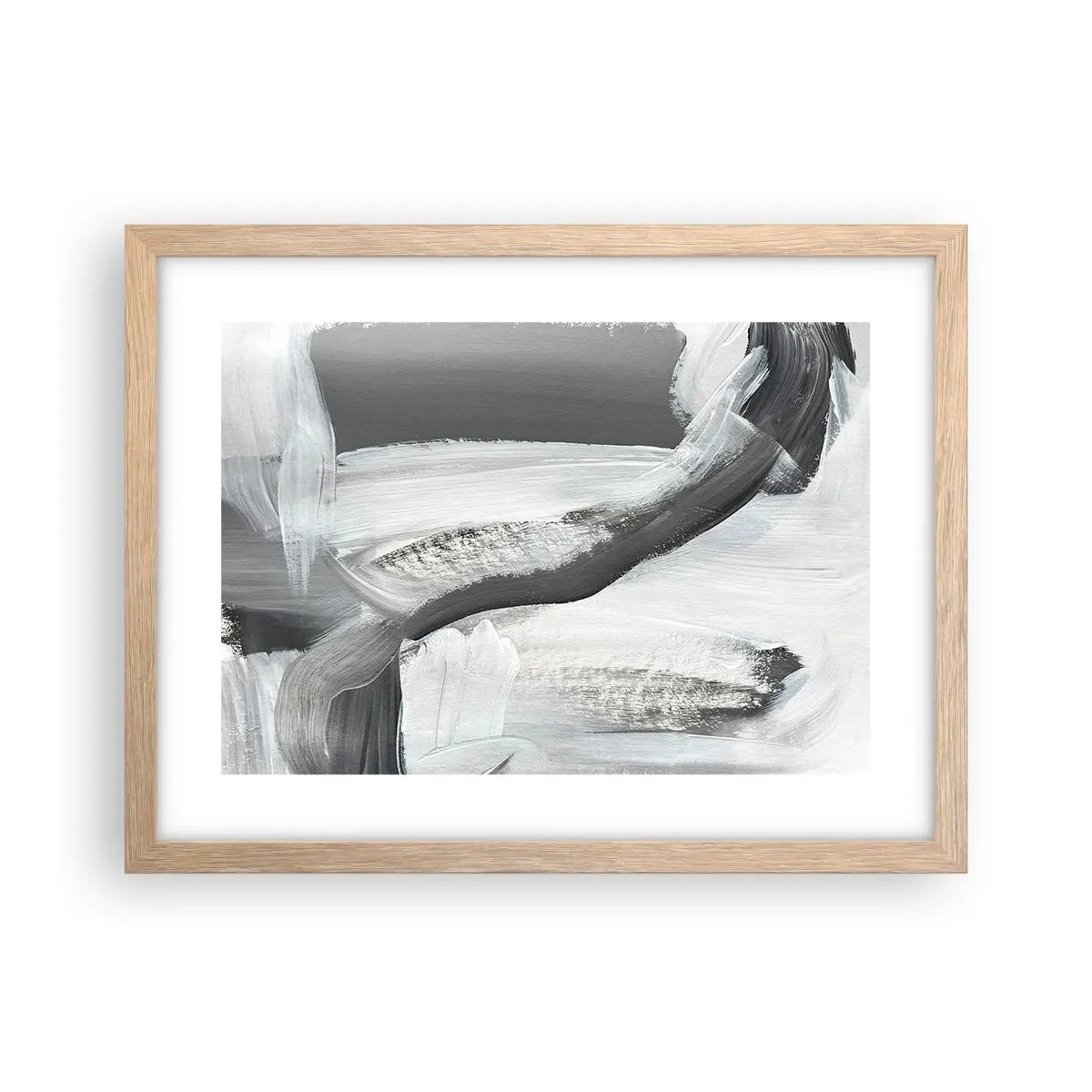 Poster in einem Rahmen aus heller Eiche - Entscheidender Schritt - 40x30 cm