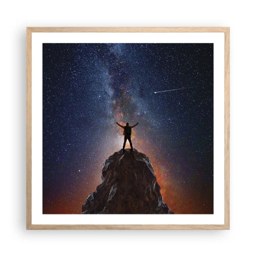 Poster in einem Rahmen aus heller Eiche - Die Macht ist mit mir! - 60x60 cm