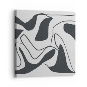 Bild auf Leinwand - Leinwandbild - Abstraktes Spiel im Labyrinth - 30x30 cm