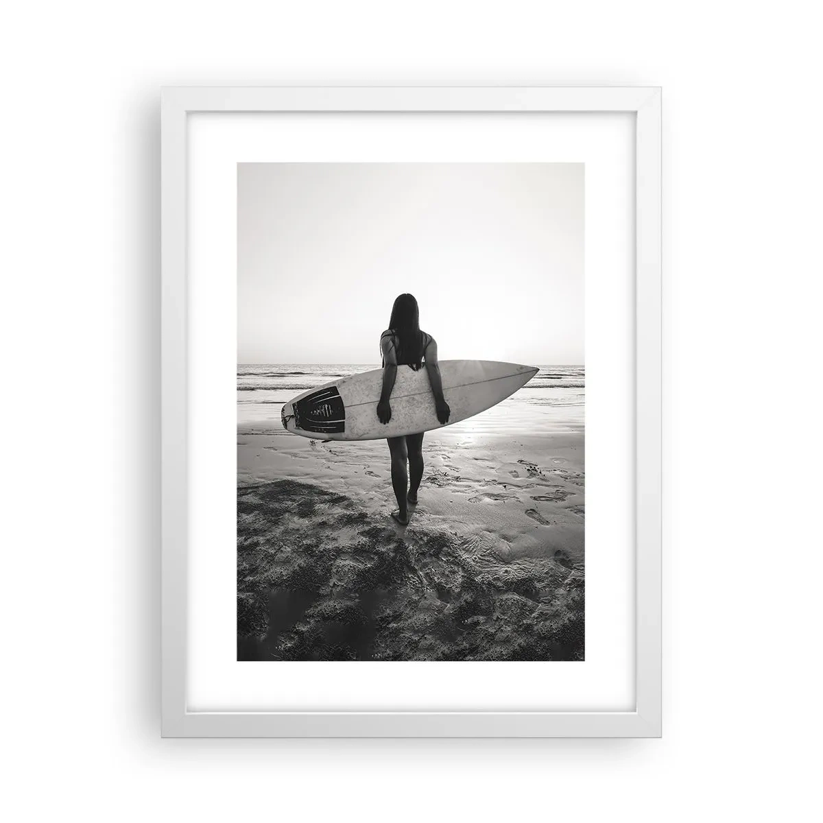 Poster in einem weißen Rahmen - Die Tochter der Meereswelle - 30x40 cm