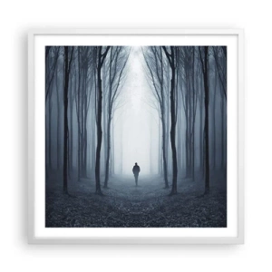 Poster in einem weißen Rahmen - Alles einfach und übersichtlich - 60x60 cm