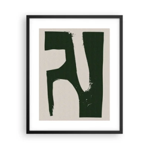 Poster in einem schwarzem Rahmen - Weiße Buchten - 40x50 cm
