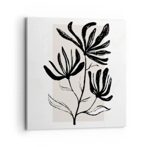 Bild auf Leinwand - Leinwandbild - Skizze für das Herbarium - 70x70 cm