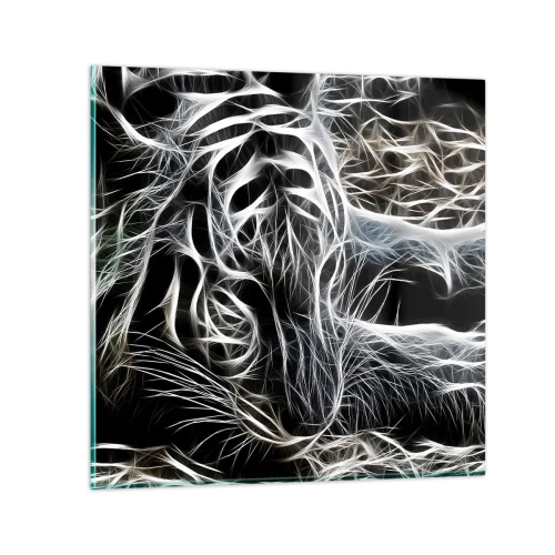 Glasbild - Bild auf glas - Eine Studie über die Leichtigkeit der Katze - 40x40 cm