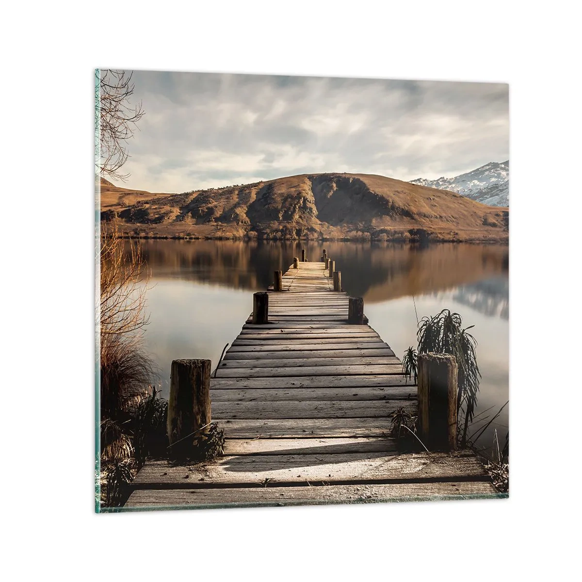 Glasbild - Bild auf glas - Landschaft in Stille - 60x60 cm