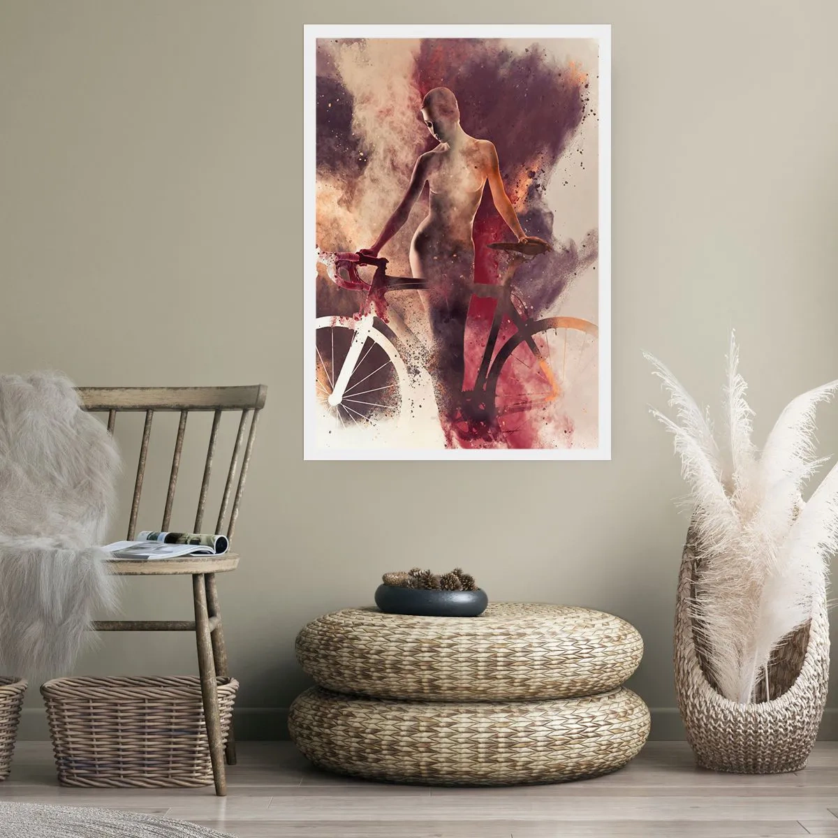 Poster - Eine Fahrradseele in Marmorformen - 30x40 cm