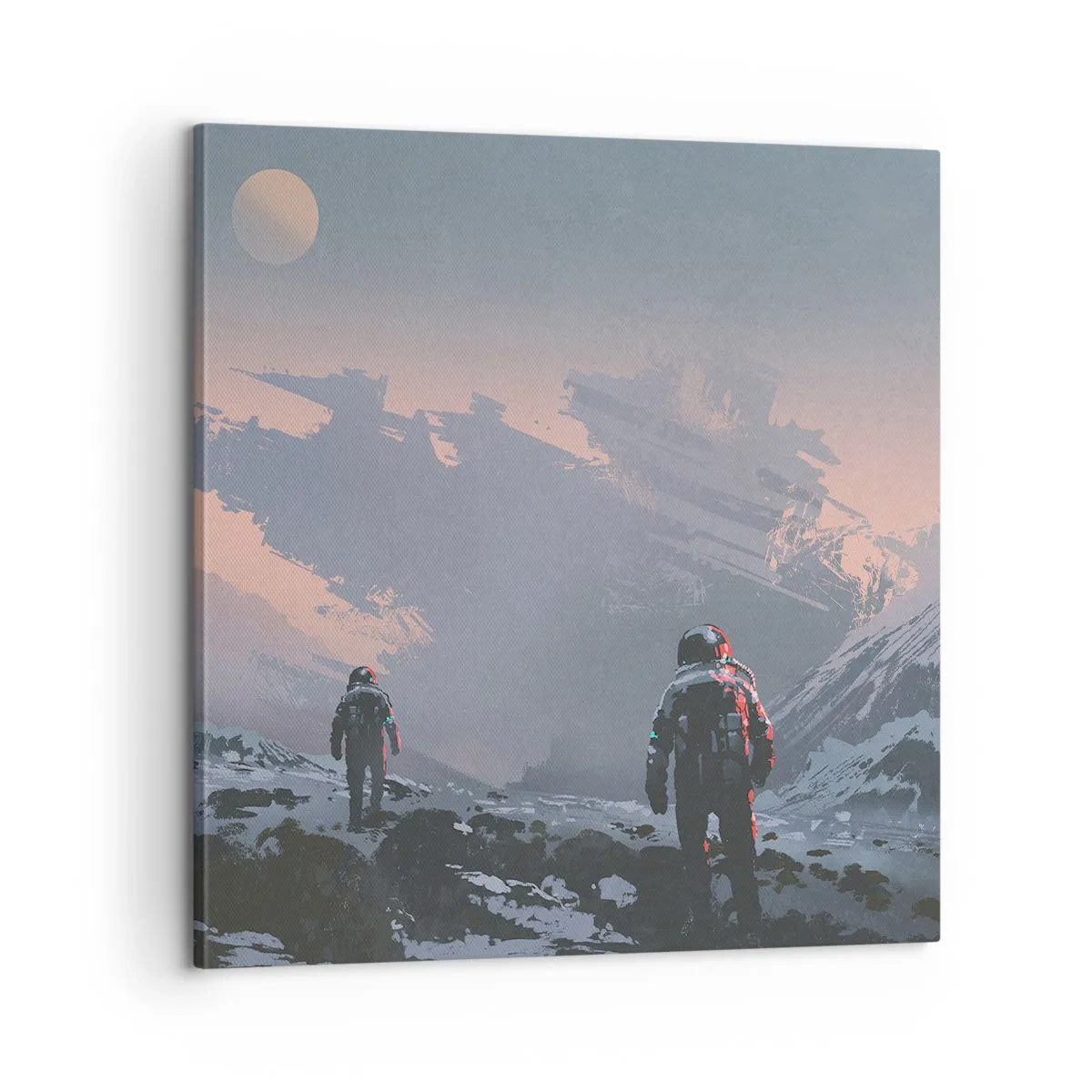 Bild auf Leinwand - Leinwandbild - Unter einem unbekannten Stern - 60x60 cm