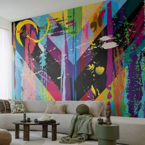 Fototapete Premium Canvas - Von oben nach unten - Abstraktion, Stück, Grafik - 450x315 cm