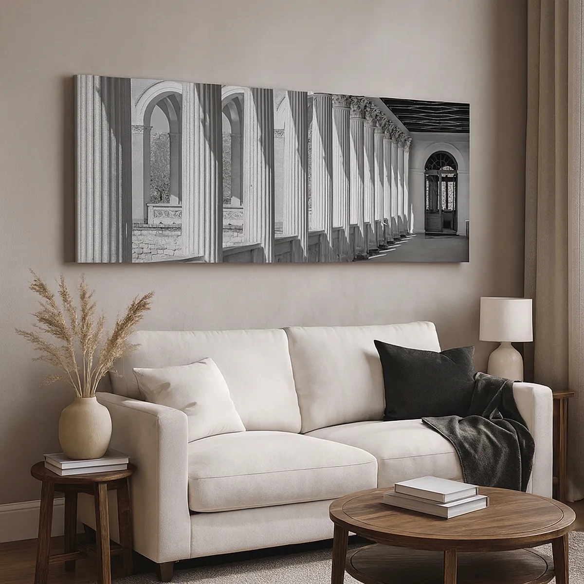 Bild auf Leinwand - Leinwandbild - Sonnige Arkade - 30x30 cm