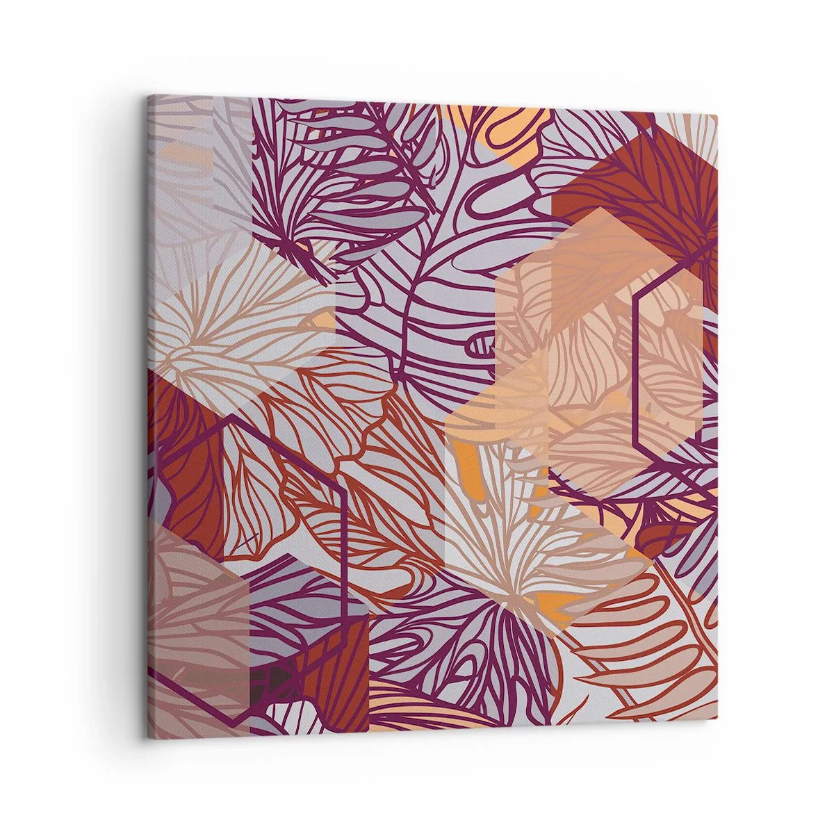 Bild auf Leinwand - Leinwandbild - Unmögliche Beziehung zwischen Geometrie und Natur - 50x50 cm