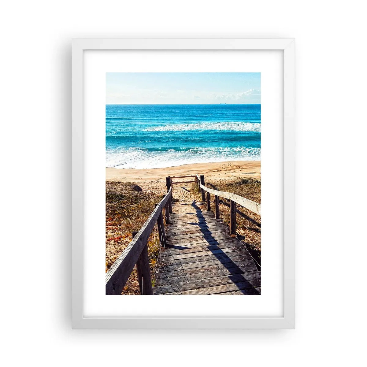 Poster in einem weißen Rahmen - Lauf! - 30x40 cm