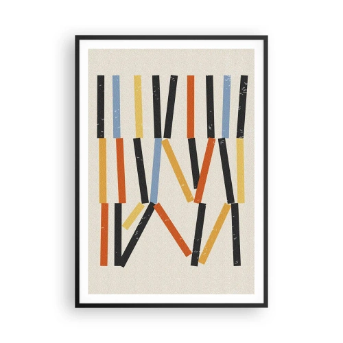 Poster in einem schwarzem Rahmen - Komposition auf der Ebene - 70x100 cm