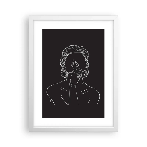 Poster in einem weißen Rahmen - Schönheit erblüht in der Stille - 30x40 cm