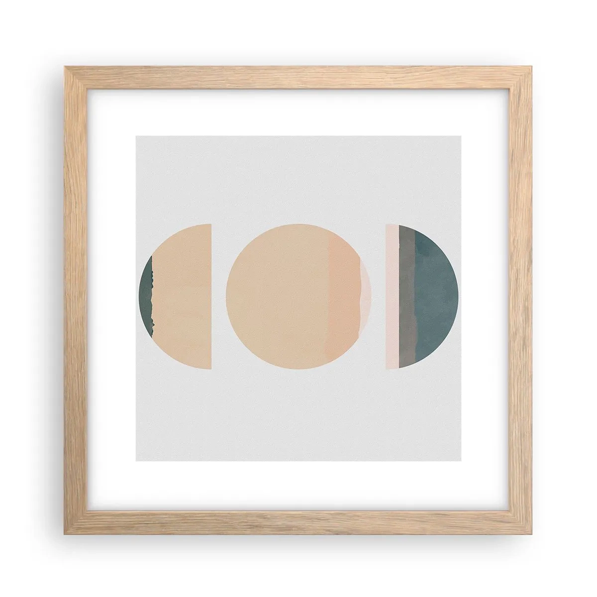 Poster in einem Rahmen aus heller Eiche - Ein Rad hinter dem anderen… - 30x30 cm