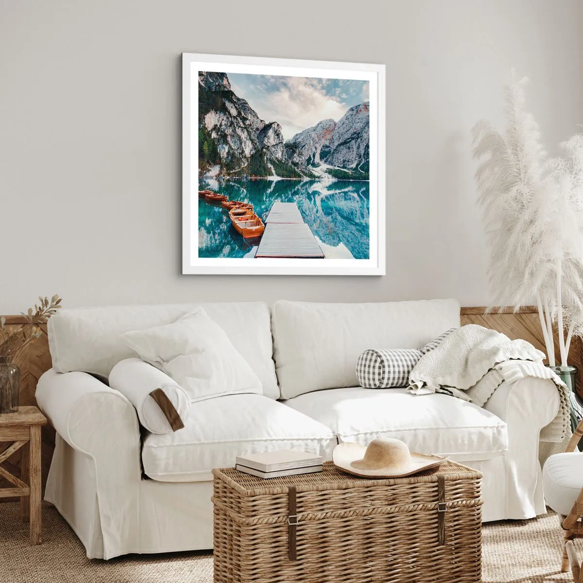 Poster in einem weißen Rahmen - Wir zeigen Ihnen Schönheit - 30x30 cm