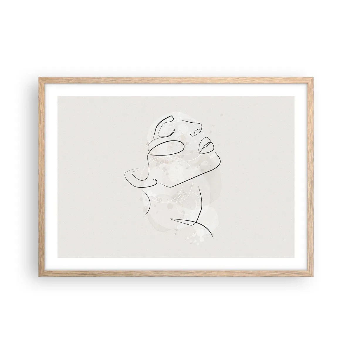 Poster in einem Rahmen aus heller Eiche - Die Umrisse eines Traums - 70x50 cm