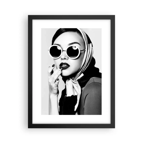 Poster in einem schwarzem Rahmen - Grüße aus den 1960er Jahren - 30x40 cm