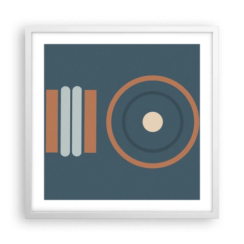 Poster in einem weißen Rahmen - Das Wesen der Dinge - 50x50 cm