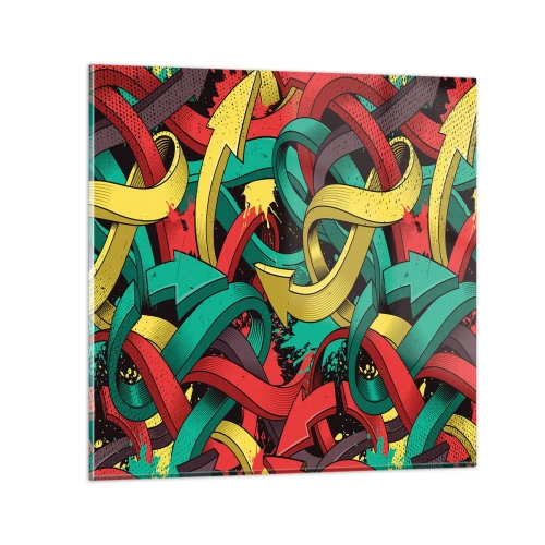 Glasbild - Bild auf glas - Welcher Weg zum Ziel? - 70x70 cm