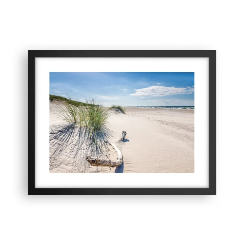 Poster in einem schwarzem Rahmen - Der schönste Strand? Ostsee-Strand - 40x30 cm