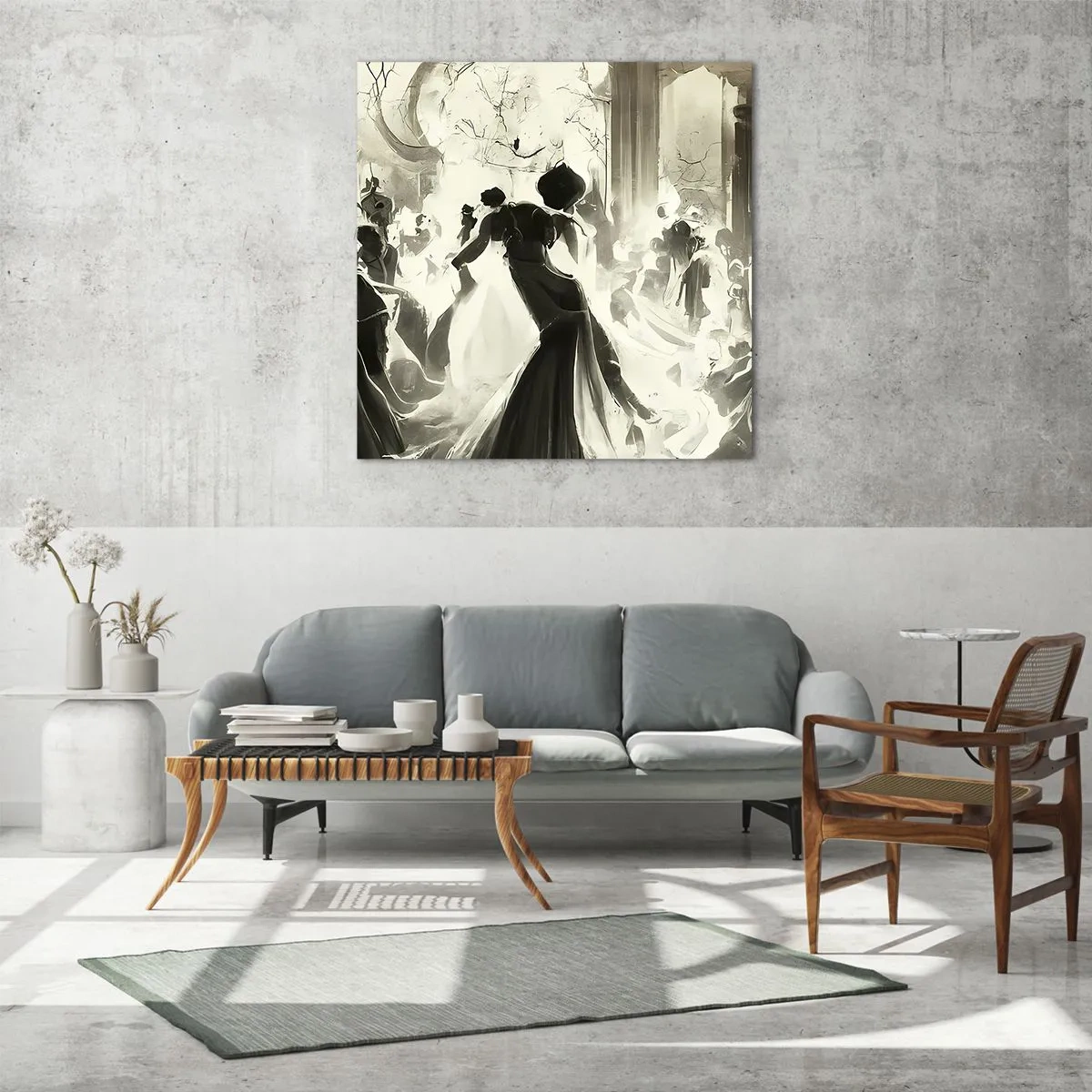 Glasbild - Bild auf glas - Die große Maskerade - 70x70 cm