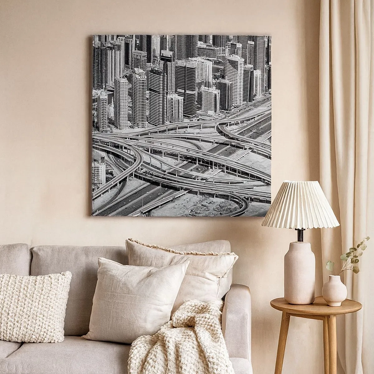 Bild auf Leinwand - Leinwandbild - Dubai - die unmögliche Stadt - 30x30 cm