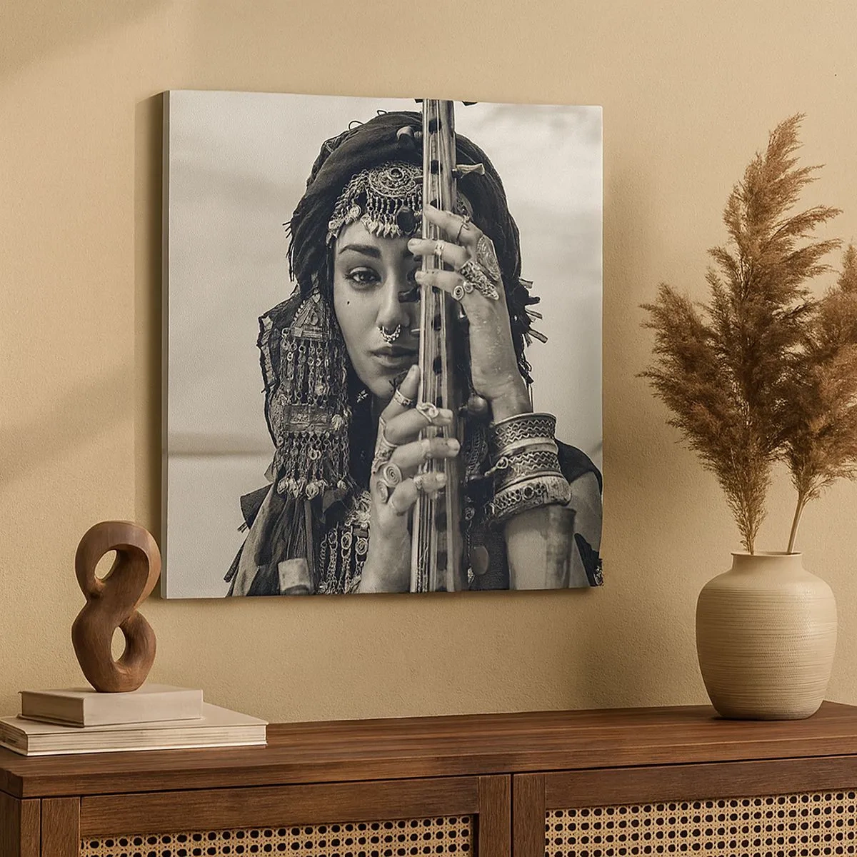 Bild auf Leinwand - Leinwandbild - Die Musik des Orients selbst - 30x30 cm