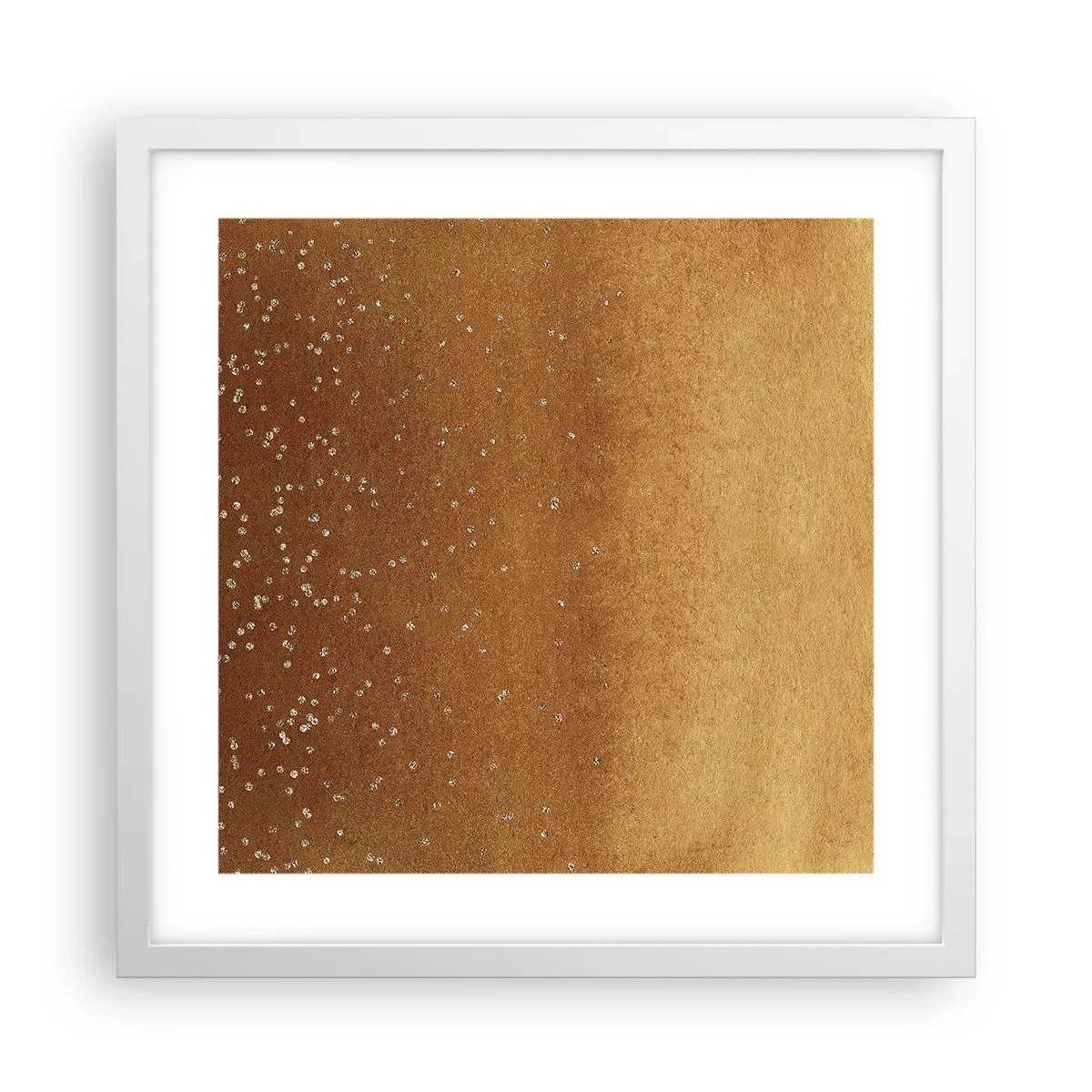 Poster in einem weißen Rahmen - Die Geburt des Lichts - 40x40 cm