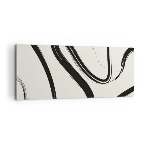 Bild auf Leinwand - Leinwandbild - Schwarz-Weiß-Laune - 100x40 cm