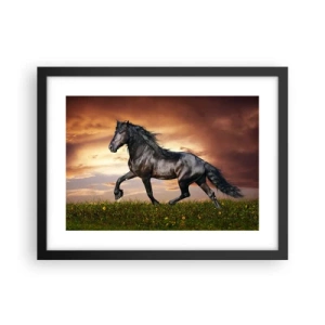 Poster in einem schwarzem Rahmen - Schwarzer Prinz - 40x30 cm