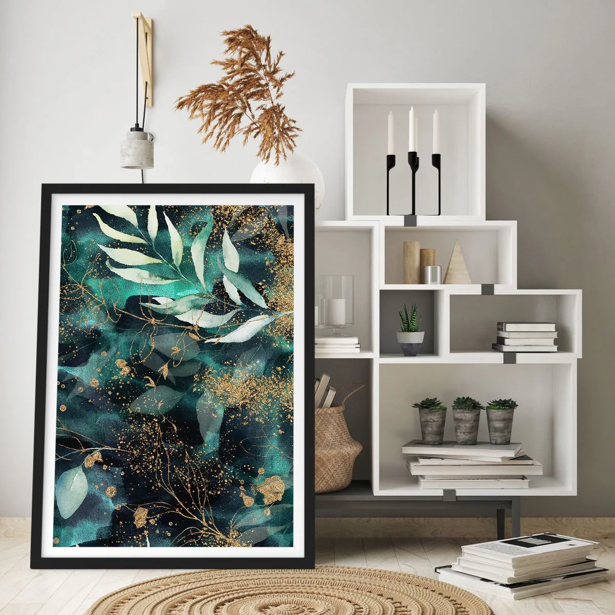 Poster in einem schwarzem Rahmen - Zaubergarten - 61x91 cm